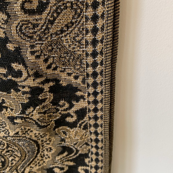 27 x 68 black gold shimmer metallic wrap scarf table runner throw - Picture 8 of 9